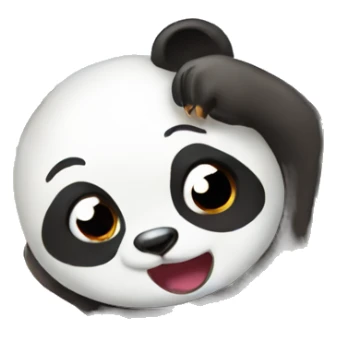ice cream eating panda  sticker