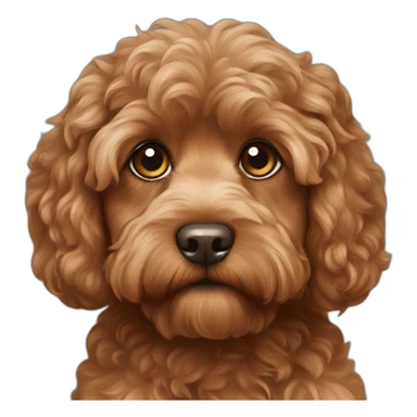 A brown cavapoo sticker