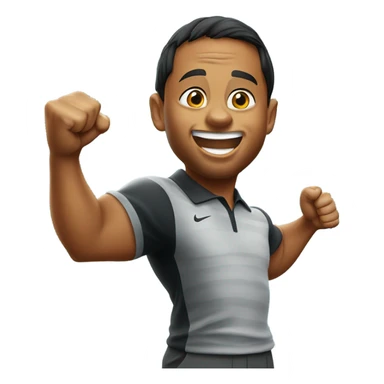 Tiger woods fist pump sticker