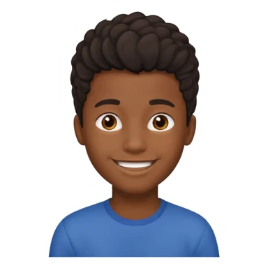 black boy with medium 4b hair  sticker