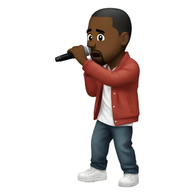 Kanye west rapping on stage sticker