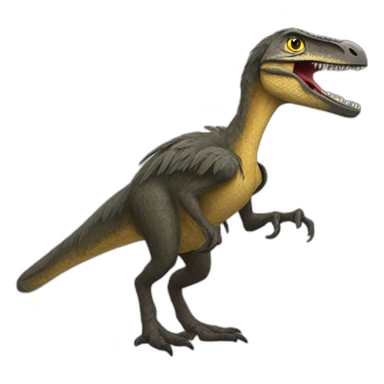 Deinonychus with coat sticker