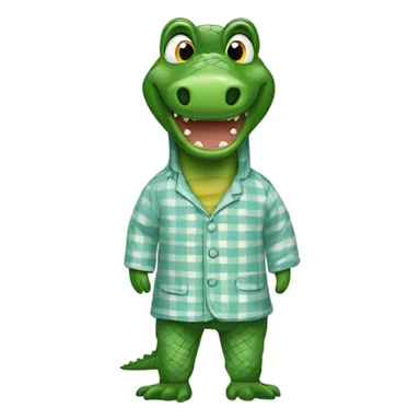 Alligator in pajamas sticker
