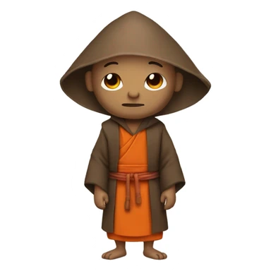 Crab in a monk outfit sticker