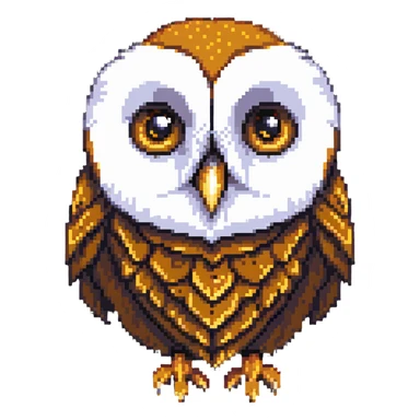 barn owl with wide eyes sticker