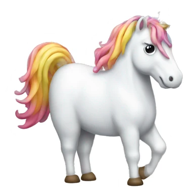 A unicorn pooping on a rainbow sticker