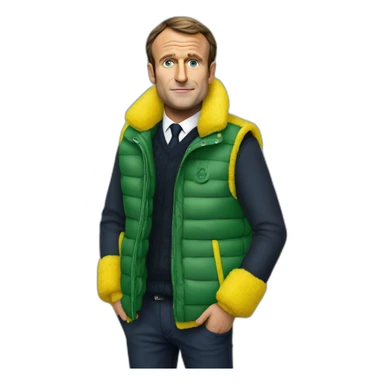Emmanuel macron gilet jaune sticker