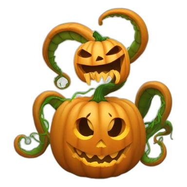 venom jack-o-lantern and tentacles sticker