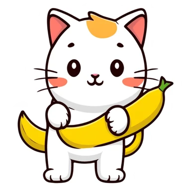 banana cat sticker