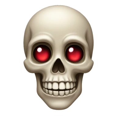 A skull with heart eyes sticker