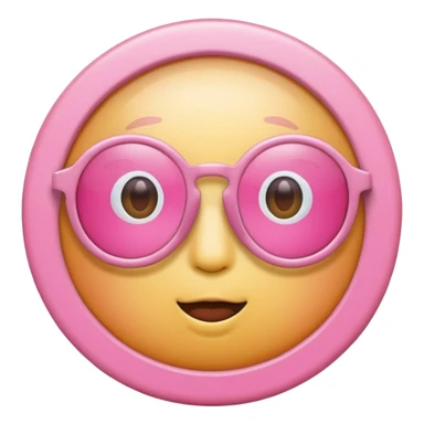  a pink glasses sticker