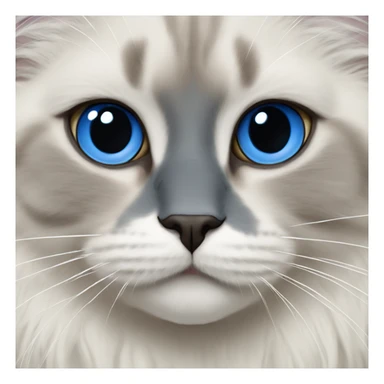 blue point ragdoll cat  sticker