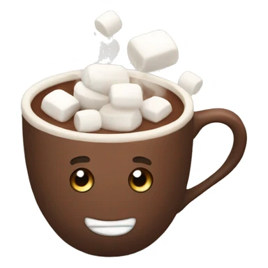 Hot cocoa with marshmallows sticker