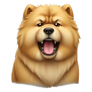 chow chow angry with exclamation sticker