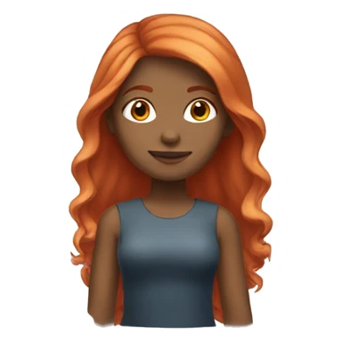 Girl with red hair and blonde highlights sticker