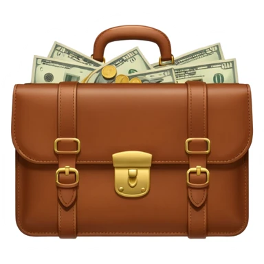 money filled briefcase sticker