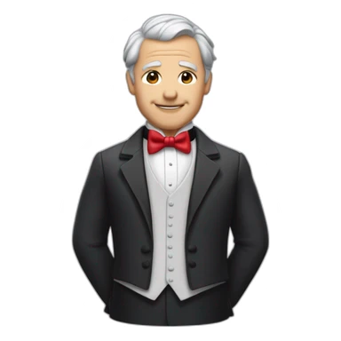 jenkins-a-balding-gray-haired-butler-wearning-dinner-jacket-with-red-bow-tie-without-glasses-and-closed-eyes sticker
