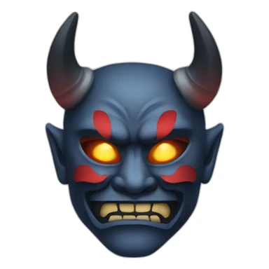 oni mask sticker
