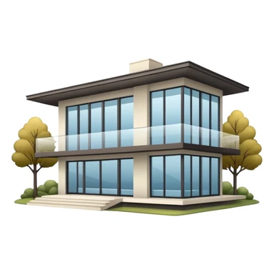 A modern house isolated on a plain background, clean architectural lines, large glass windows, minimalist design, neutral colors, soft studio lighting, high detail, realistic style
 sticker