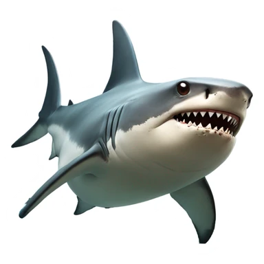 Shark riding a turtle sticker