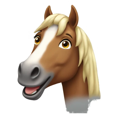 Smiling horse sticker