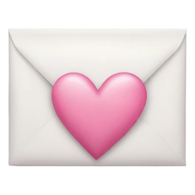 white envelope with a pink heart sticker