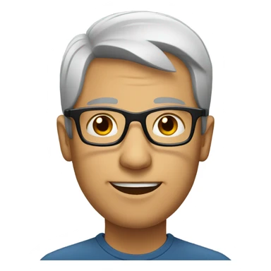 male portrait with glasses sticker