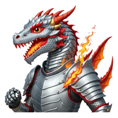 Caballero peleando contra dragón sticker