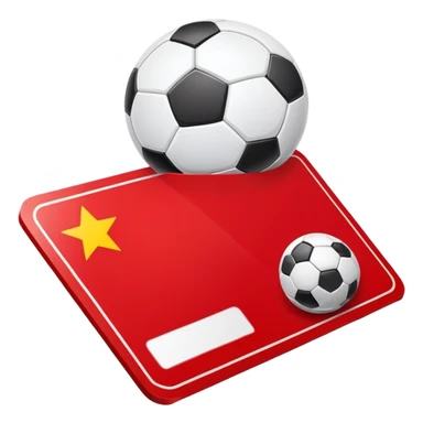 Tarjeta de fútbol roja sticker