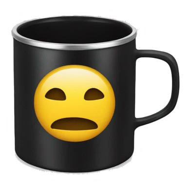 empty black enemalle metal mug sticker