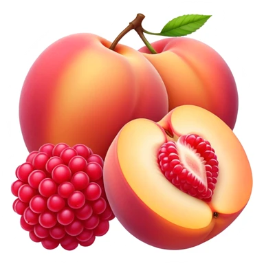 Peach raspberry combo sticker