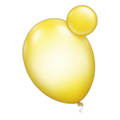 Yellow Foil Balloon 5 sticker