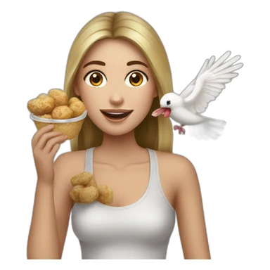 Man with this colombe ans girl eat mussuls sticker