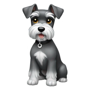 salt and pepper miniature schnauzer sticker