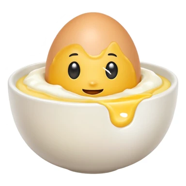 beaten egg in a bowl sticker