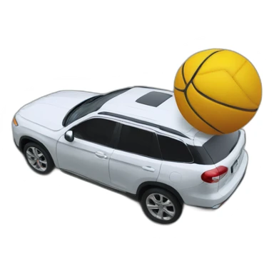 Ball volley on a car sticker
