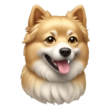 spitz dog golden sticker