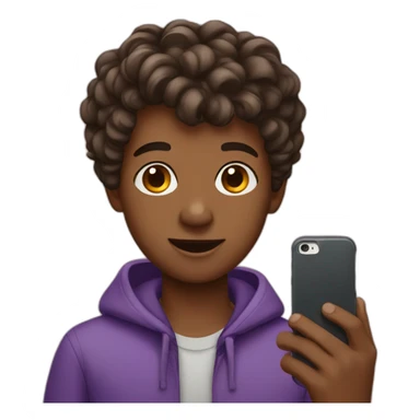 A boy using Instagram  sticker