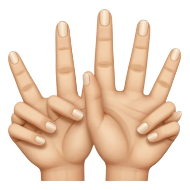 Four fingers held side by side, with the thumbs connected to form a triangle shape. sticker