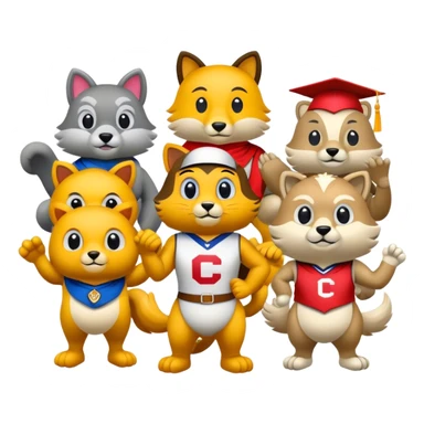 College mascots sticker