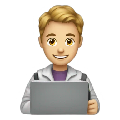 Student creating flashcard sticker