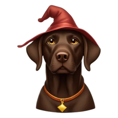 Labrador Retriver chocolate color looks like a wizard sticker