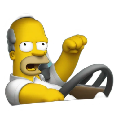 Homer simpsons in a car sticker