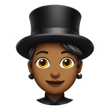 Juliana with tophat sticker