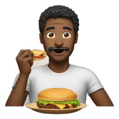 A man eats Hamburg sticker