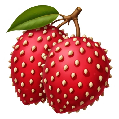 a pair of litchi fruit sticker