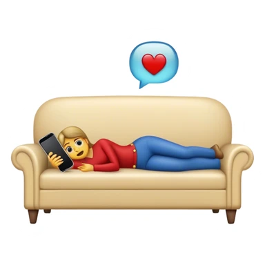 Big iPhone on therapist couch sticker