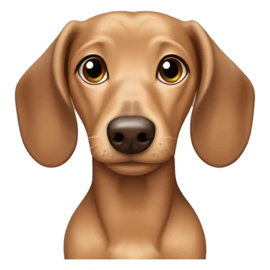 Light sandy brown wired hair dachshund with dark brown ears and no fur on the ears￼ sticker