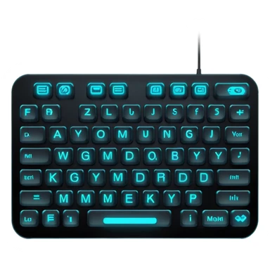 neon computer keyboard sticker