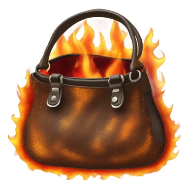 Purse on fire sticker